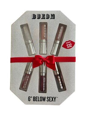Buxom 6° Below Sexy Full-On Mini Lip Plumper Gloss Polish 6-PC Set NIB